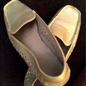 Aerosole gold loafers